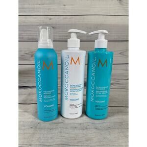 Moroccanoil Extra Volume Shampoo Conditioner and Mousse